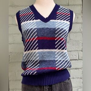 Vintage Plaid Sweater Vest